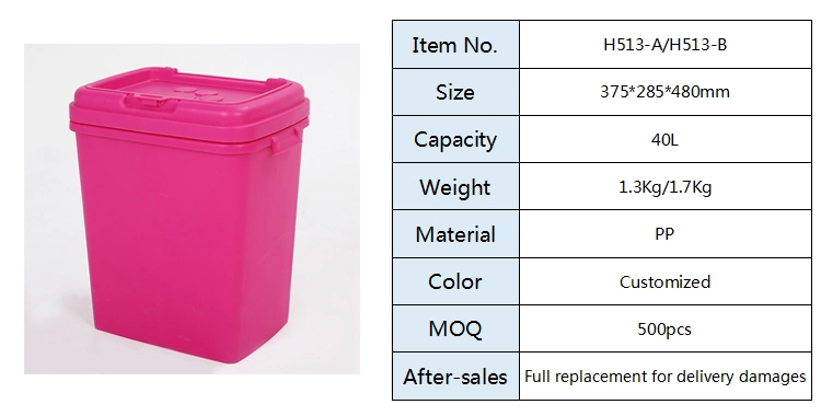 40L Pet Food Storage Container Cat Promotion Products 15kg Dog Dry Food Bin