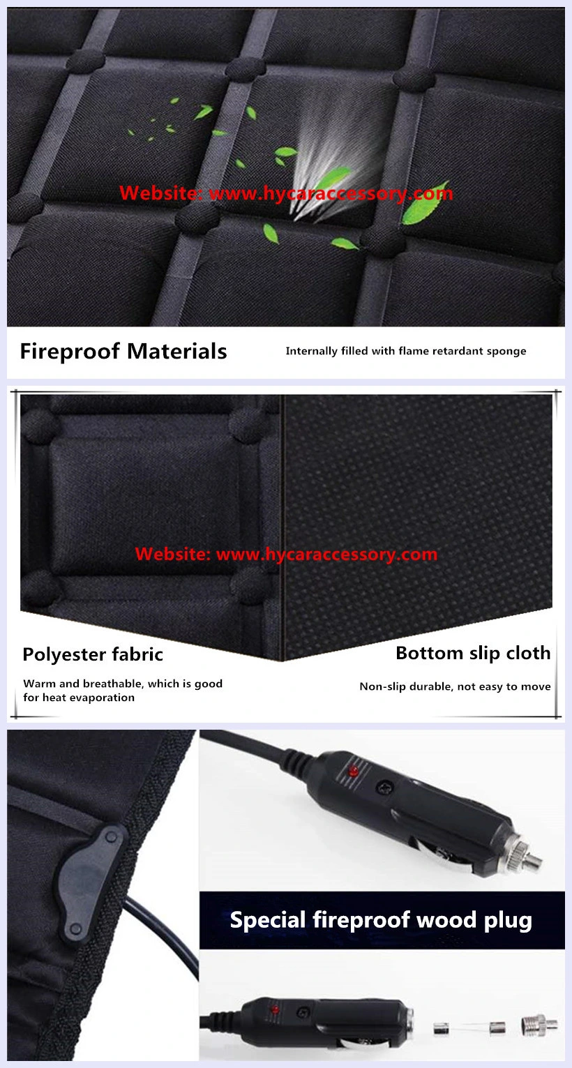 Cigarette Lighter Universal Car Seat Back Cushion for Cold Weather