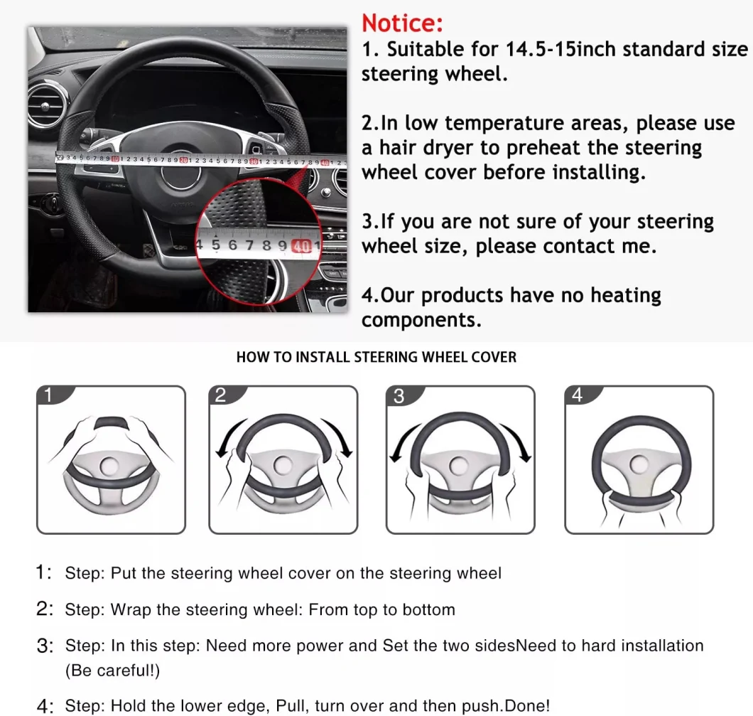 Breathable Anti-Slip Odorless Steering Wheel Cover