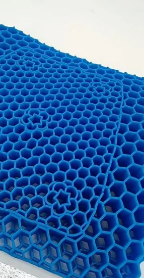 Coussin de siège en gel de silicone respirant en nid d'abeille pour voiture/fauteuil roulant