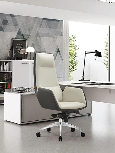 Prix ​​de la chaise de bureau en cuir PU exécutif pivotant à la maison ergonomique à dos moyen pour ordinateur