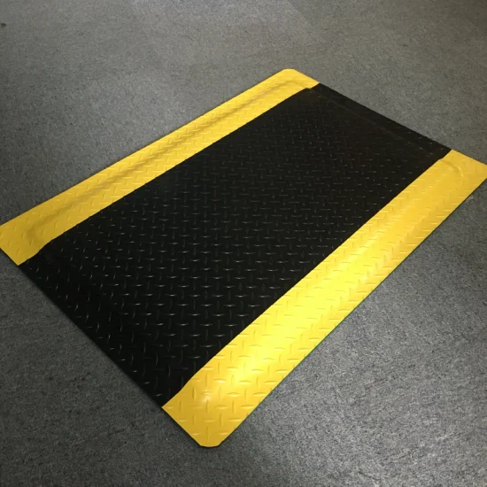 Tapis de sol en caoutchouc de tapis anti-fatigue de structure de 3 couches de prix d'usine